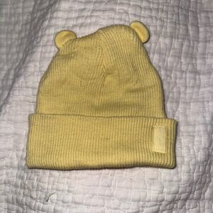 Zara Kids Yellow Knit Beanie with Bear Ears